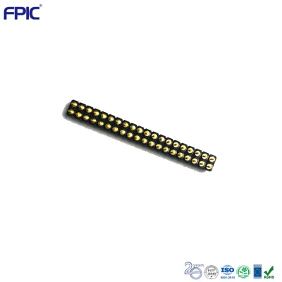 Fpic 1X40p 단일 행 40 핀 2.0mm 라운드 암 핀 헤더 금도금 가공 SIP 1X40 핀 IC 소켓 3.0 AMPS